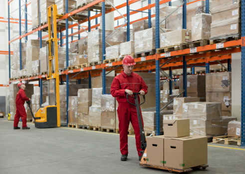 Workers in storehouse